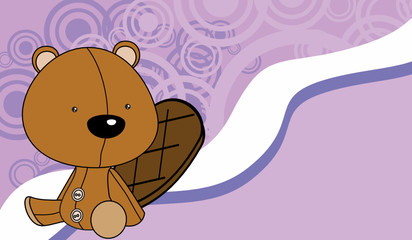cute baby beaver cartoon background in vector format © MARCO HAYASHI