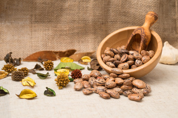 Pavoni Beans, Fagioli Pavone, typical Carnia's beans, Italy