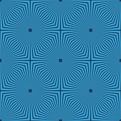 Seamless navy blue vintage art deco luxury rays pattern vector