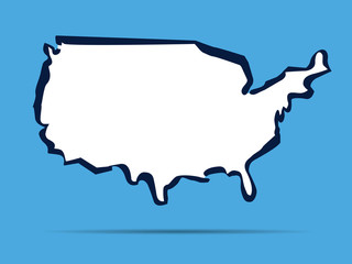 Vector map of USA