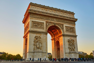 Fototapeta na wymiar Scenic view of the Arch of Triumph