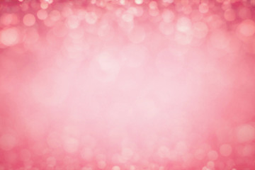 Abstract blur sweet pink bokeh lighting from glitter texture
