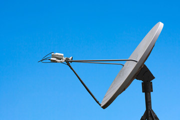 Satellite dishes Beautiful sky backdrop..