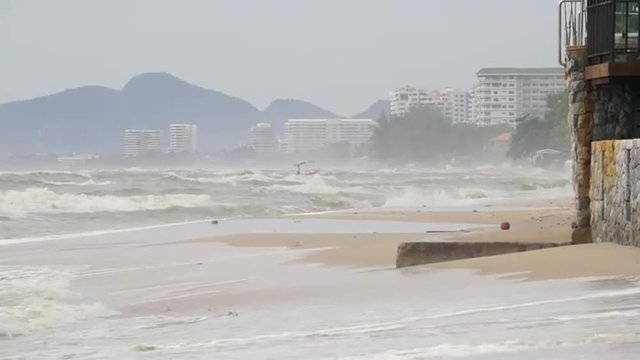 Tropical Storm Hits the Beach