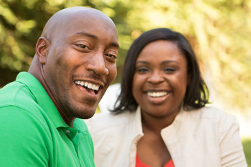 Fototapeta premium African American couple laughing