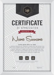 Fototapeta premium certificate template with clean and modern pattern, Luxury golden,Qualification certificate blank template with elegant,Vector illustration 