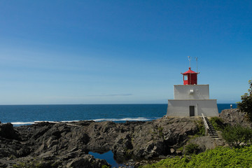 Fototapeta na wymiar Lighthouse on Vancouver Island