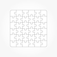 Jigsaw puzzle blank templates, 36 pieces