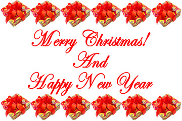 Merry Christmas and happy new year card.