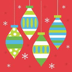 colorful christmas baubles decoration suitable for christmas decoration backgroun or christmas greeting card