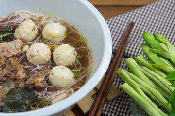 Tasty pork noodles Thailand