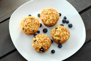 Pumpkin muffins with cranberries