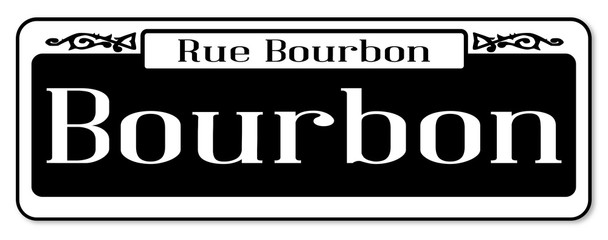 Rue Bourbon Street Sign