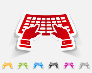 realistic design element. using the keyboard