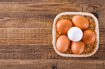 Eggs in the basket. 