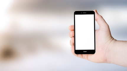 phone on user´s hand