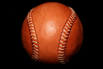 brown leather vintage style baseball