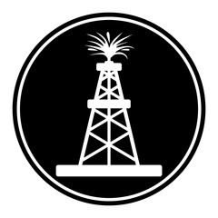 Oil rig, Oil Gusher icon