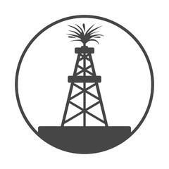 Oil rig, Oil Gusher icon