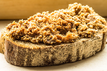 Sandwich with caviar