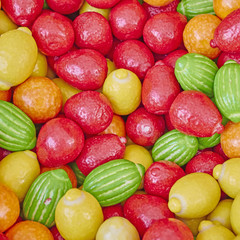 variety of colorful candies, sweet background