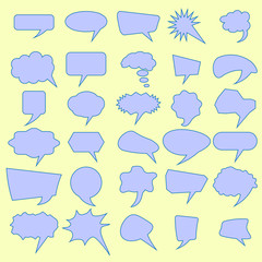 Set of Different Speech Bubbles
