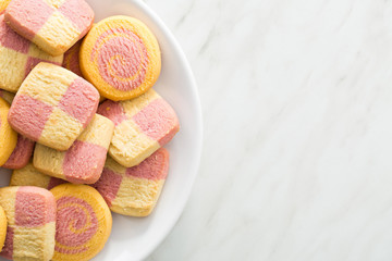 colored butter biscuits