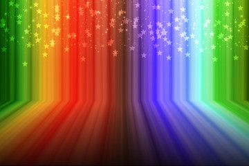 Colorful rainbow background with vertical stripes and sparks effect