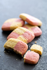 colored butter biscuits