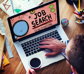 Job Search Qualification Resume Recruitment Hiring Application C