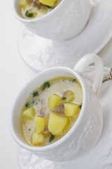 Wild mushroom soup.