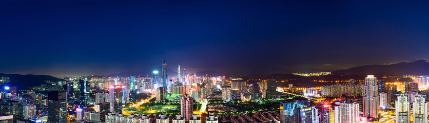 Fototapeta na wymiar panorama view of skyscrapers in a modern city