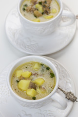 Wild mushroom soup.