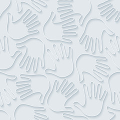 Handprints 3d seamless wallpaper.
