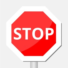 Vector illustration of Stop sign