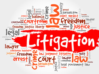 Fototapeta premium Litigation word cloud concept