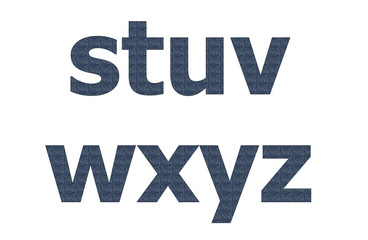 Obraz premium Jean pattern on english character 