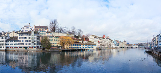 Panoramic view of Zurich old town