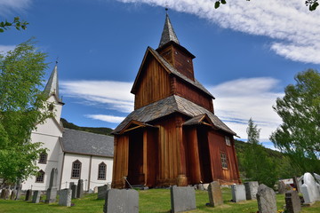 Fototapeta na wymiar Eglises de Torpo, Norvège