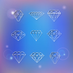 Set of polygonal diamonds