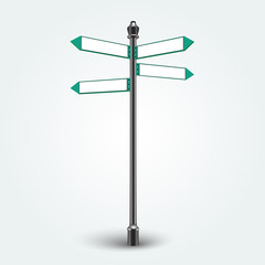 Blank Direction arrows signs for copy space