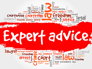 Obraz premium Expert advice word cloud concept