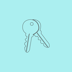 Keys sign icon. Unlock tool button