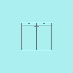 Cabinet icon, sign and button 