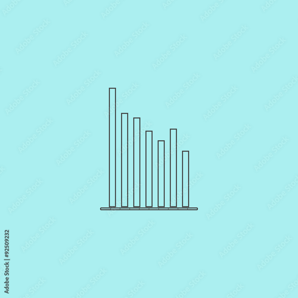 Poster graph chart sign icon. diagram symbol. statistics.