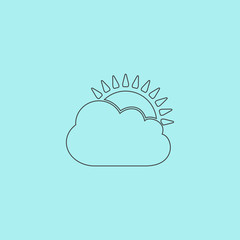 Sun cloud icon