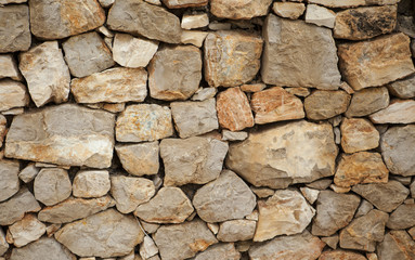 Stone wall background for texture with space.