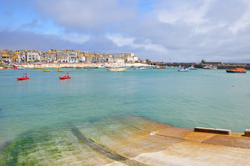 St Ives Harbour in Cornwall, South West England, England