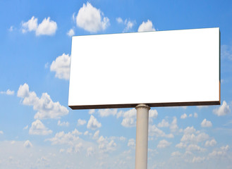 Blank White Blank board or billboard