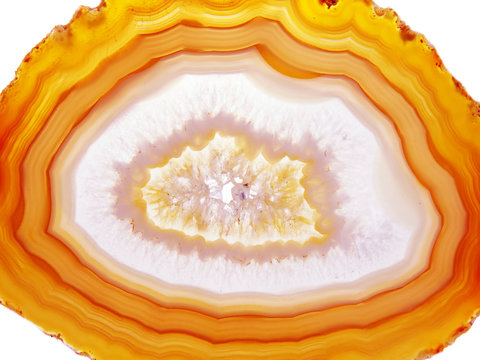 agate with chalcedony geological crystal